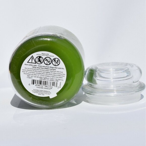 Yankee Candle Lemon Lime Jar Candle 22oz Retired New Fresh Spring Scent - Picture 4 of 4
